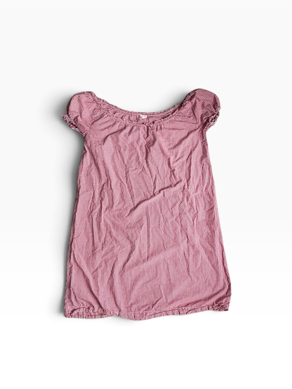 Pink Gingham Short-Sleeve Nightdress